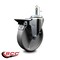 Service Caster Semi Steel Swivel Grip Ring Caster 5'' Wheel & 7/16'' Stem w/Brake SCC-GR20S514-SSS-PLB-716138 - alternate 4